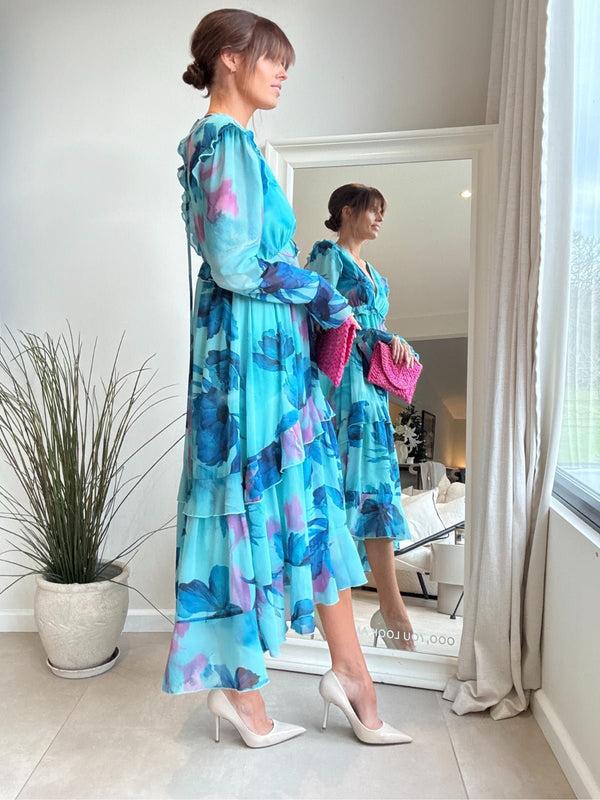 Style Cheat Birdie Frill Tie Back Dress