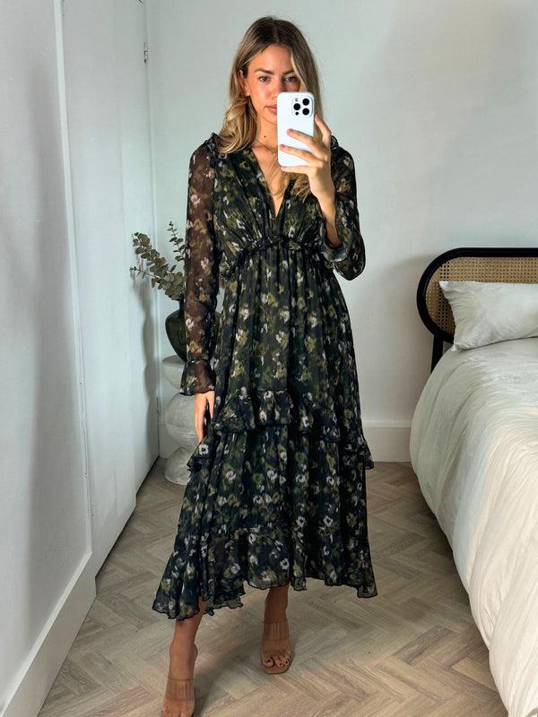 Style Cheat Birdie Frill Tie Back Dress