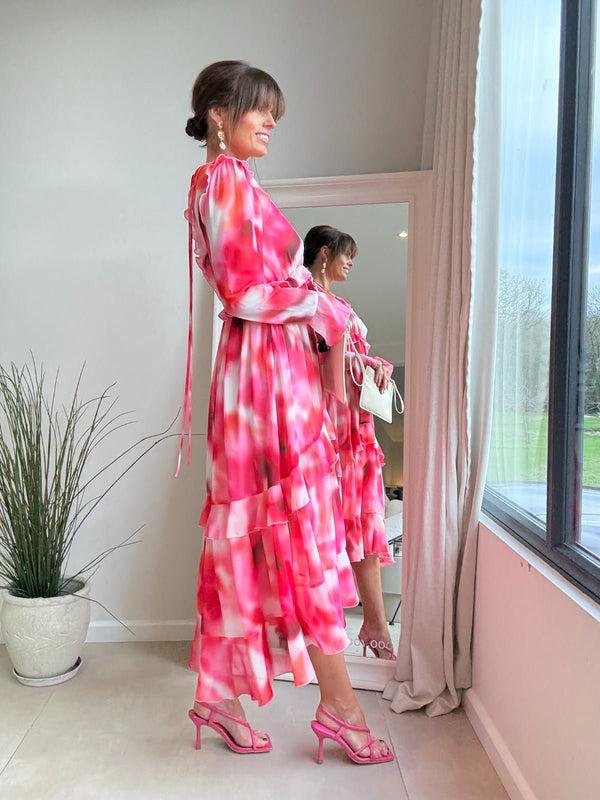 Style Cheat Birdie Frill Tie Back Dress