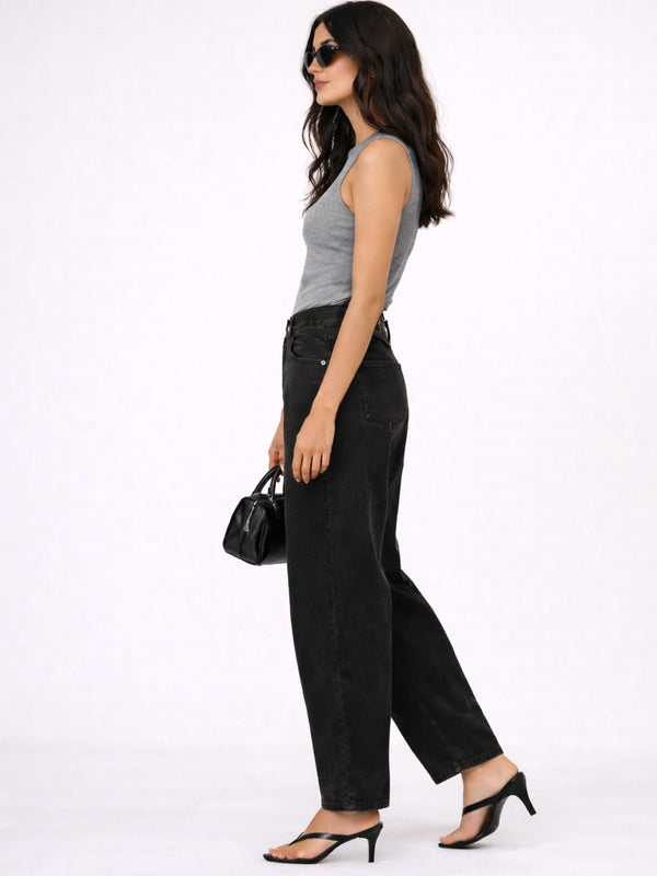 Style Cheat Black Barel Jean