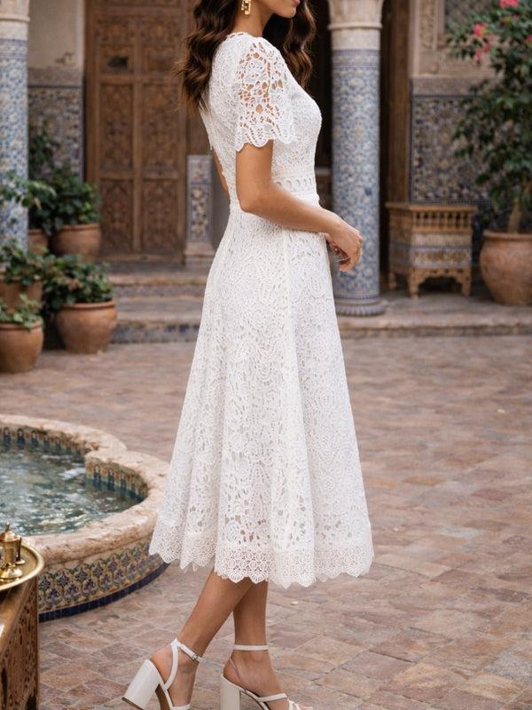 Style Cheat Broderie Lace Midi Dress
