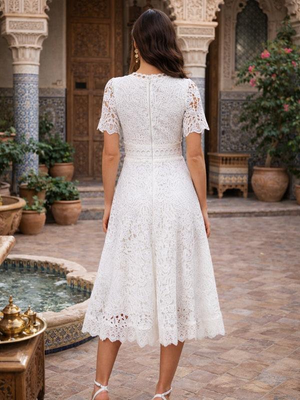 Style Cheat Broderie Lace Midi Dress