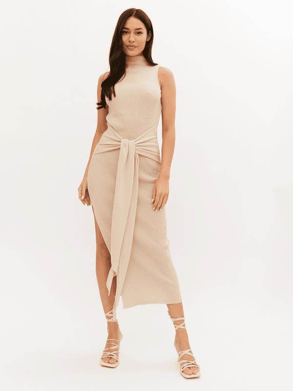 Style Cheat Camilla Knitted Tie Up Dress