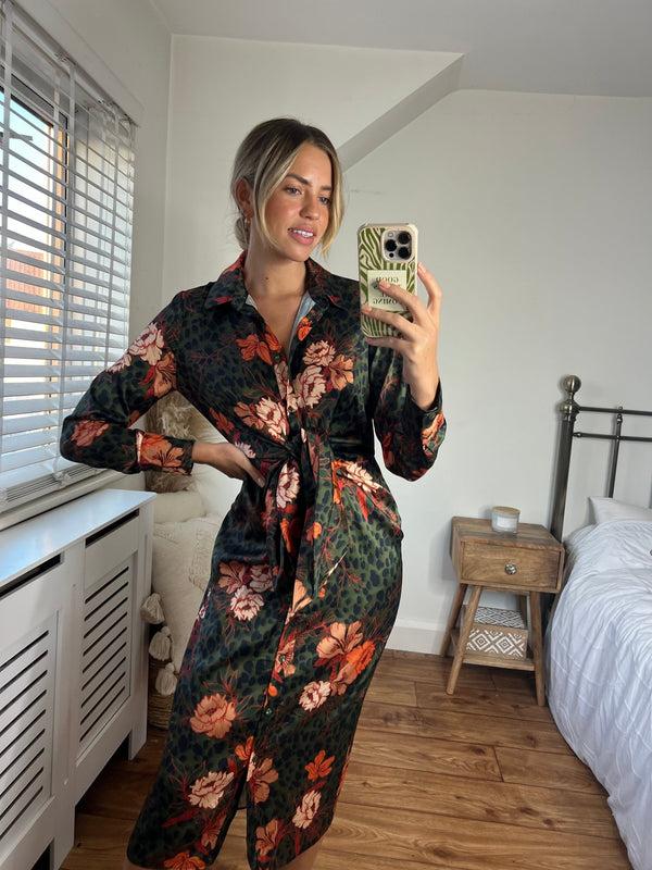 Style Cheat Cassie Tie Front Midi Dress