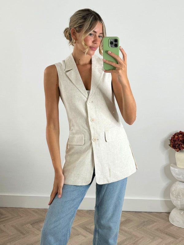 style cheat Claire Sleeveless Blazer