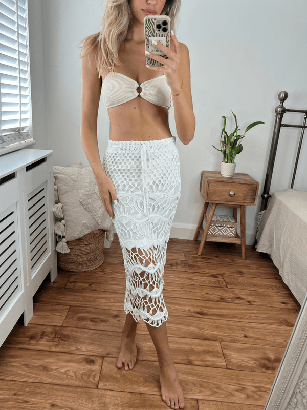style cheat Cora Crochet Midi Skirt