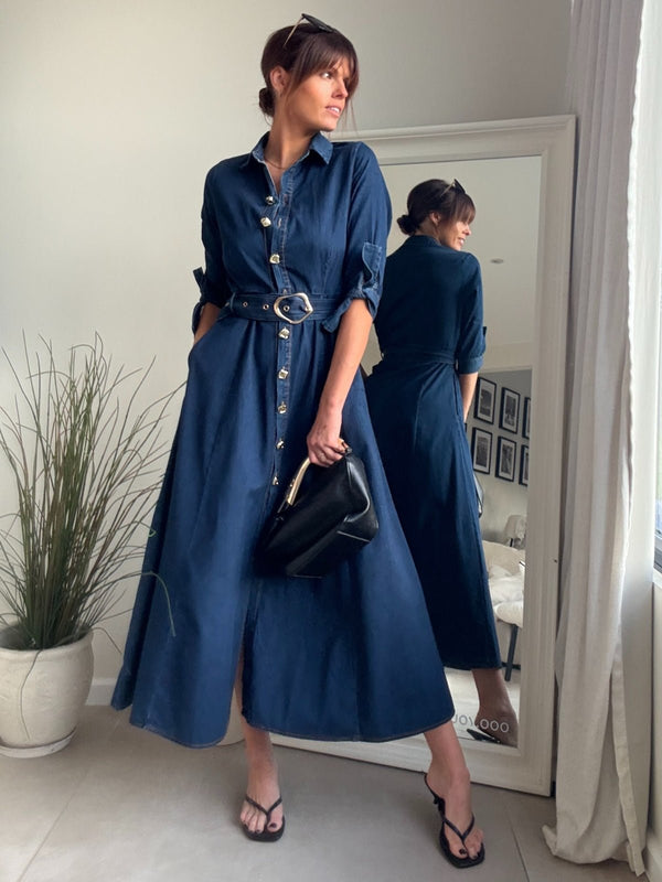 Style Cheat Daphne Belted Shirt Dress