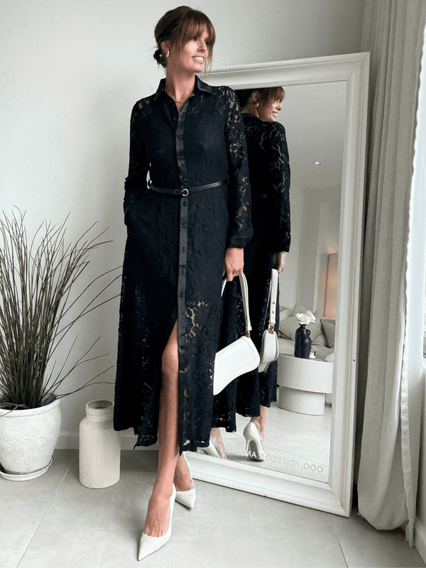 style cheat Daphne Belted Shirt Dress