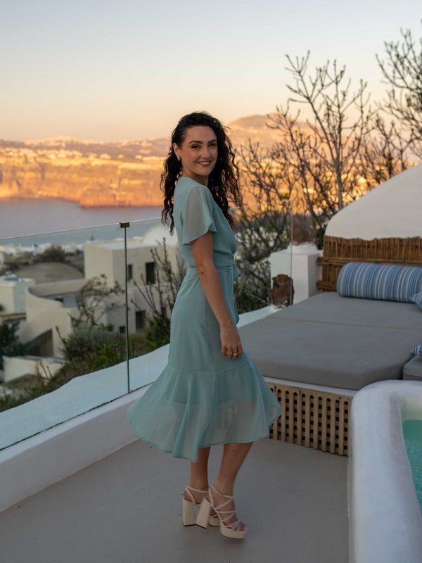 Style Cheat Faith Midi Ruffle Dress