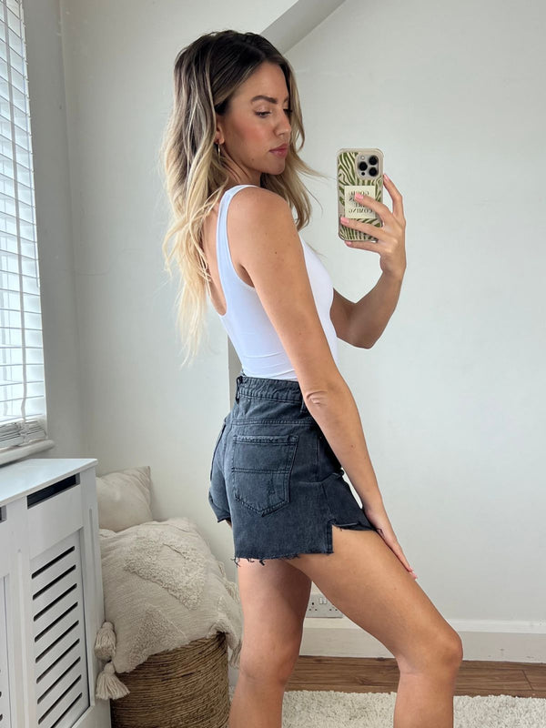 Style Cheat High Waisted Denim Shorts