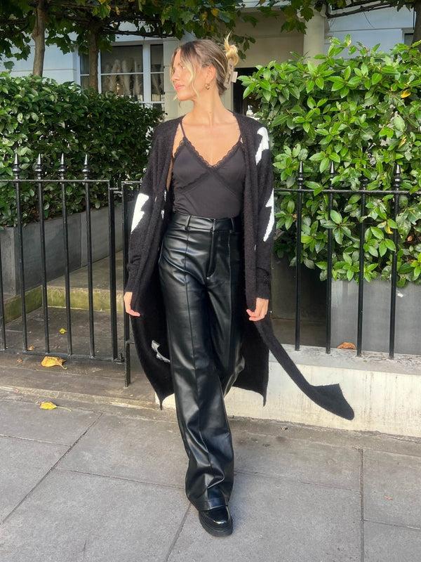 Style Cheat Kaia Lightning Print Long Cardigan