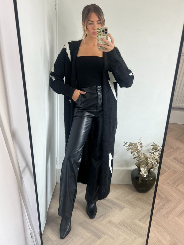 Style Cheat Kaia Lightning Print Long Cardigan