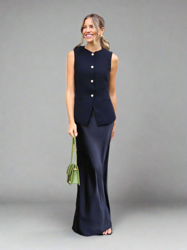 Style Cheat Kassia Satin Slip Maxi Skirt