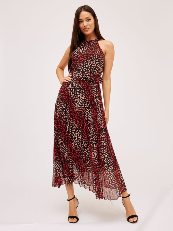 Style Cheat Luisa Belted Pleated Maxi Dress