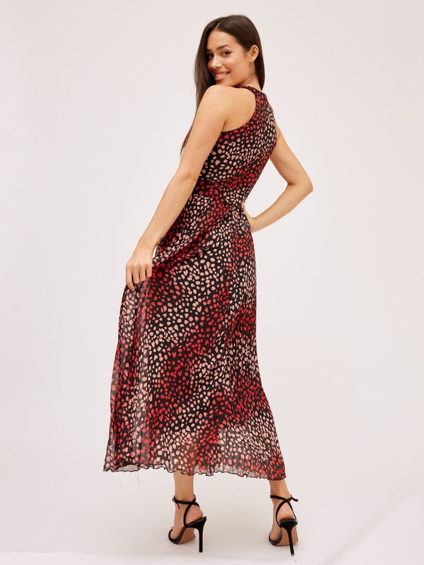 Style Cheat Luisa Belted Pleated Maxi Dress