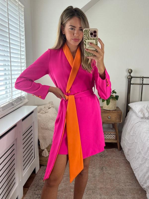 Style Cheat Maya Colourblock Blazer Dress In Pink
