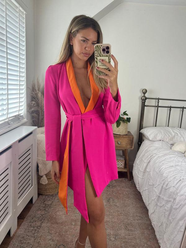 style cheat Maya Colourblock Blazer Dress in Pink