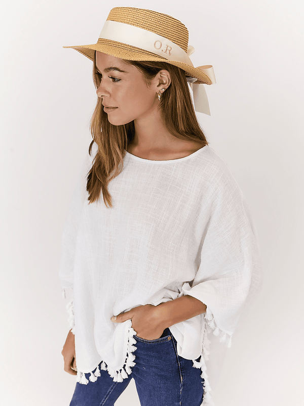 Style Cheat Mykonos Personalised Ribbon Panama Hat