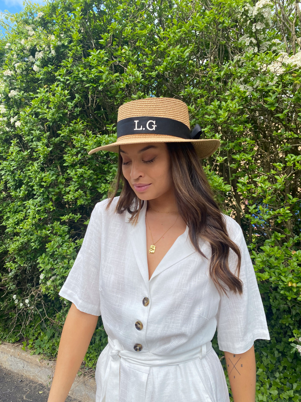 Style Cheat Mykonos Personalised Ribbon Panama Hat
