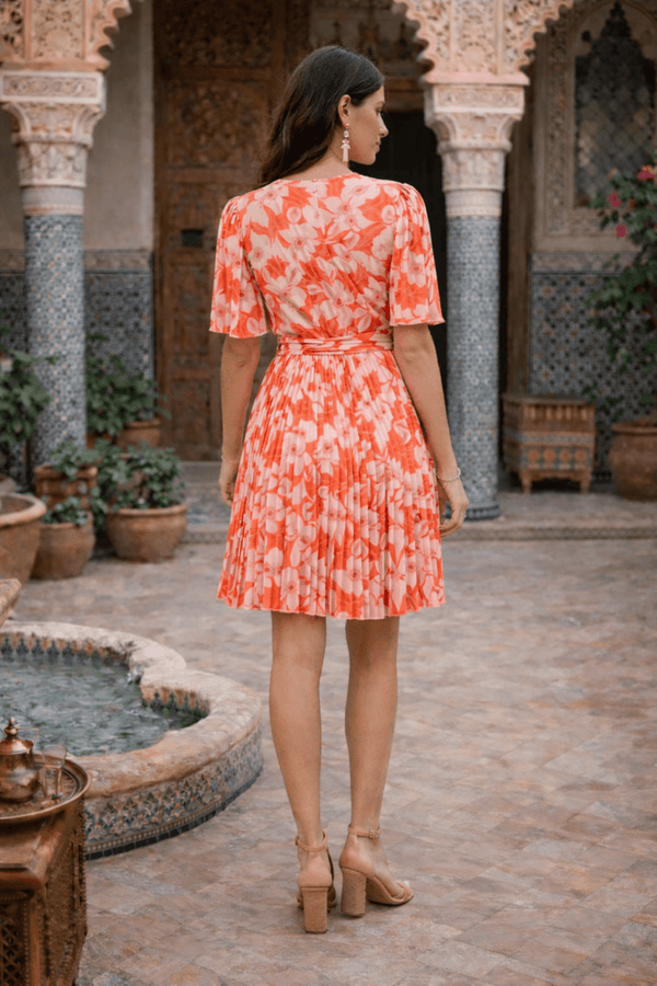Style Cheat Pleat Sleeve Mini Dress