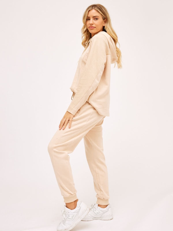 Style Cheat Rae Neutral Rib Detail Jogger