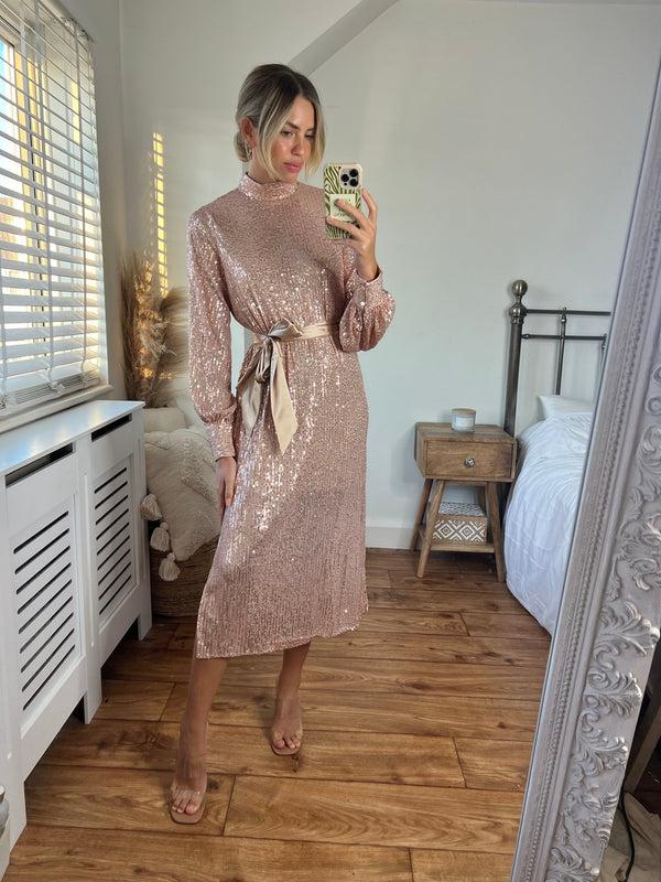 style cheat Roxi Sequin Midi Dress