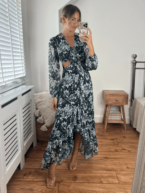 Style Cheat Sasha Corsage Cut Out Maxi Dress