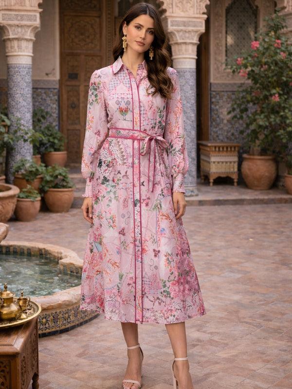 Style Cheat Scarf Print Shirt Dress
