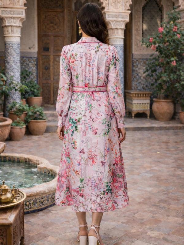 Style Cheat Scarf Print Shirt Dress