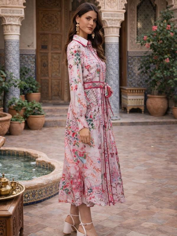 Style Cheat Scarf Print Shirt Dress