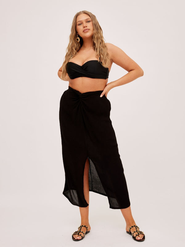 Style Cheat South Beach Cova Crinkle Sarong Skirt