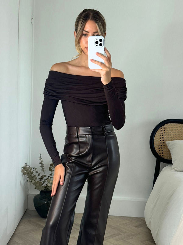 Style Cheat Tatiana Long Sleeve Bardot Top