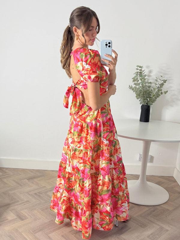 Style Cheat Zoe Tiered Cutout Maxi Dress