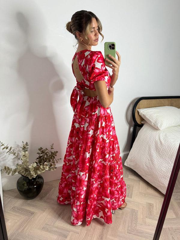 Style Cheat Zoe Tiered Cutout Maxi Dress