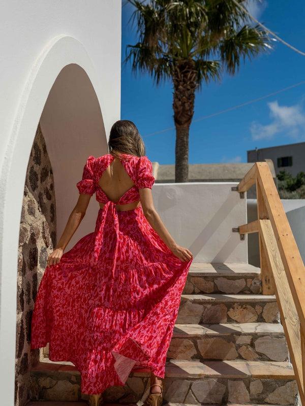 Style Cheat Zoe Tiered Cutout Maxi Dress