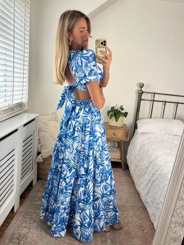 Style Cheat Zoe Tiered Cutout Maxi Dress