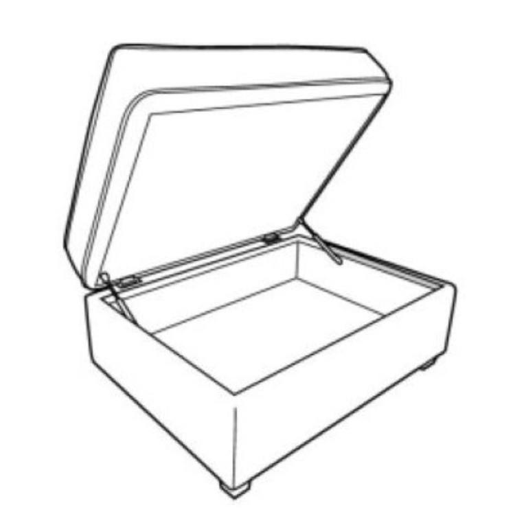 stylefurniture Caspian Chaise End Storage Footstool