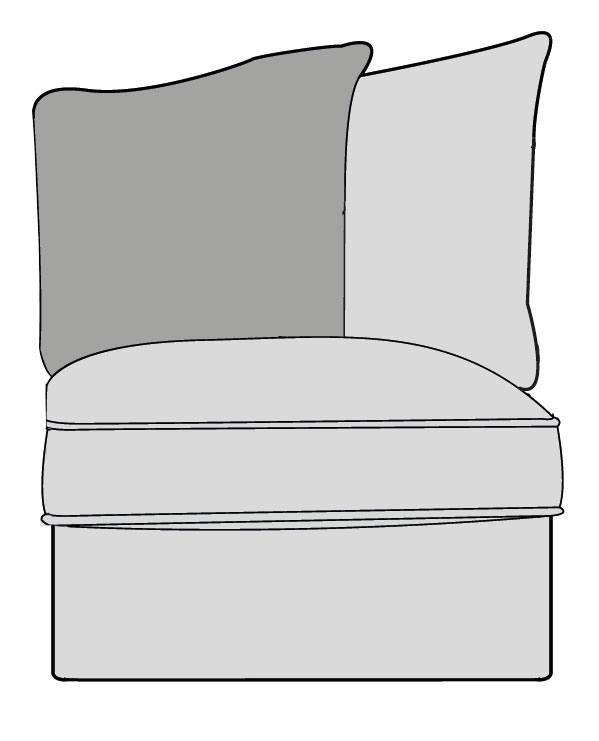 stylefurniture Chicago Seat Extension Unit - Pillow Back