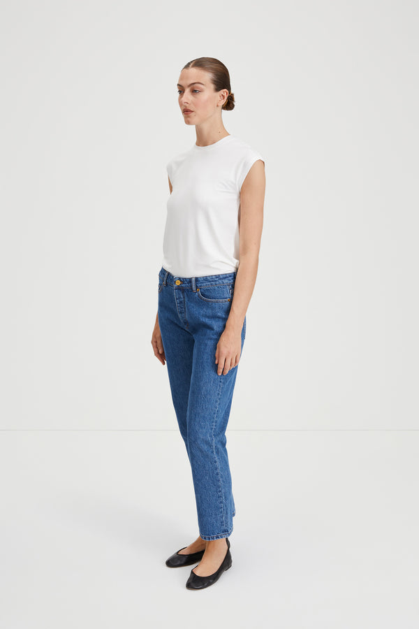 Stylein ORIGINAL CROPPED STRAIGHT FIT DENIM - KEN DENIM MID BLUE