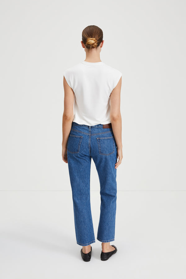 Stylein ORIGINAL CROPPED STRAIGHT FIT DENIM - KEN DENIM MID BLUE