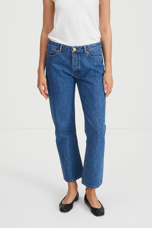 stylein ORIGINAL CROPPED STRAIGHT FIT DENIM - KEN DENIM MID BLUE