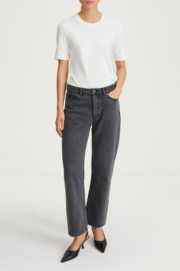 Stylein ORIGINAL CROPPED STRAIGHT FIT DENIM - KEN MID GREY