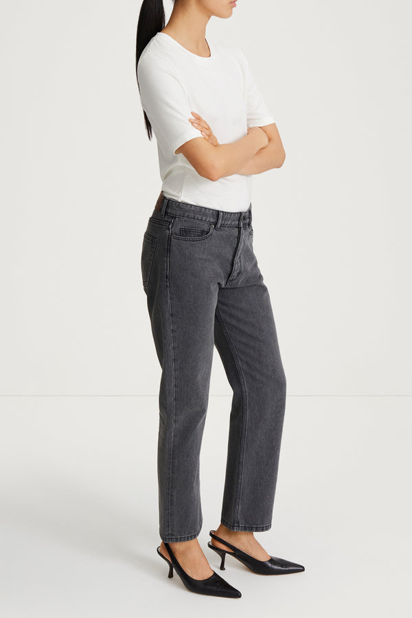 Stylein ORIGINAL CROPPED STRAIGHT FIT DENIM - KEN MID GREY