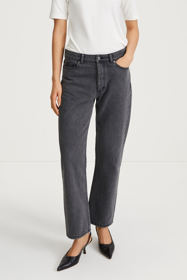 stylein ORIGINAL CROPPED STRAIGHT FIT DENIM - KEN MID GREY