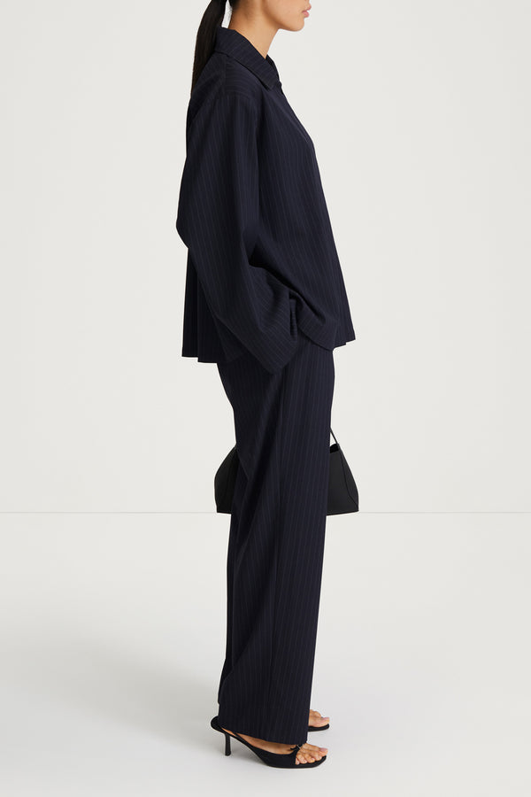 Stylein BRENLY SHIRT - NAVY PINSTRIPE