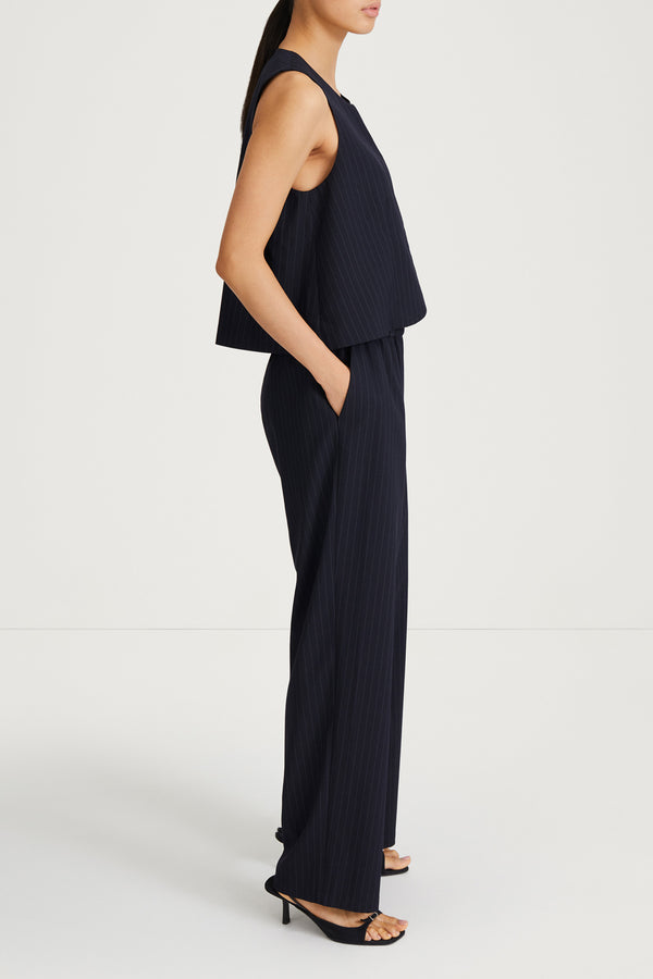 Stylein BRIXEN VEST - NAVY PINSTRIPE