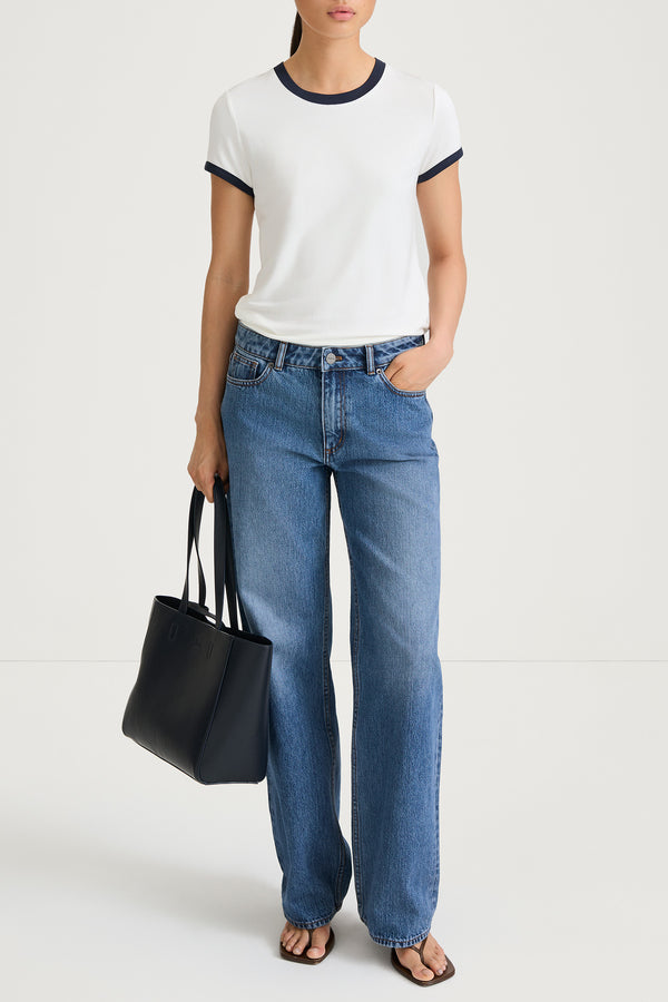 stylein CLEO TOP - WHITE/NAVY