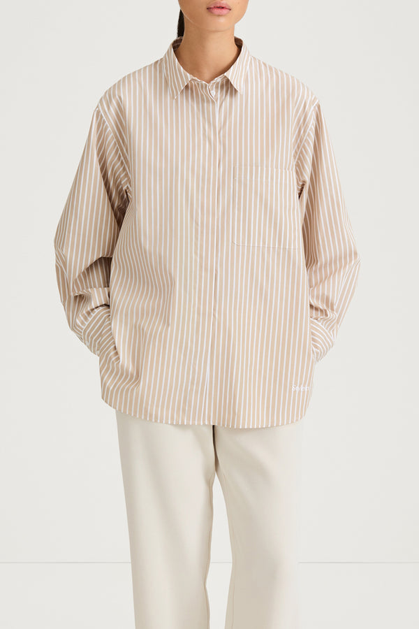 Stylein JANSELL SHIRT - BEIGE STRIPE