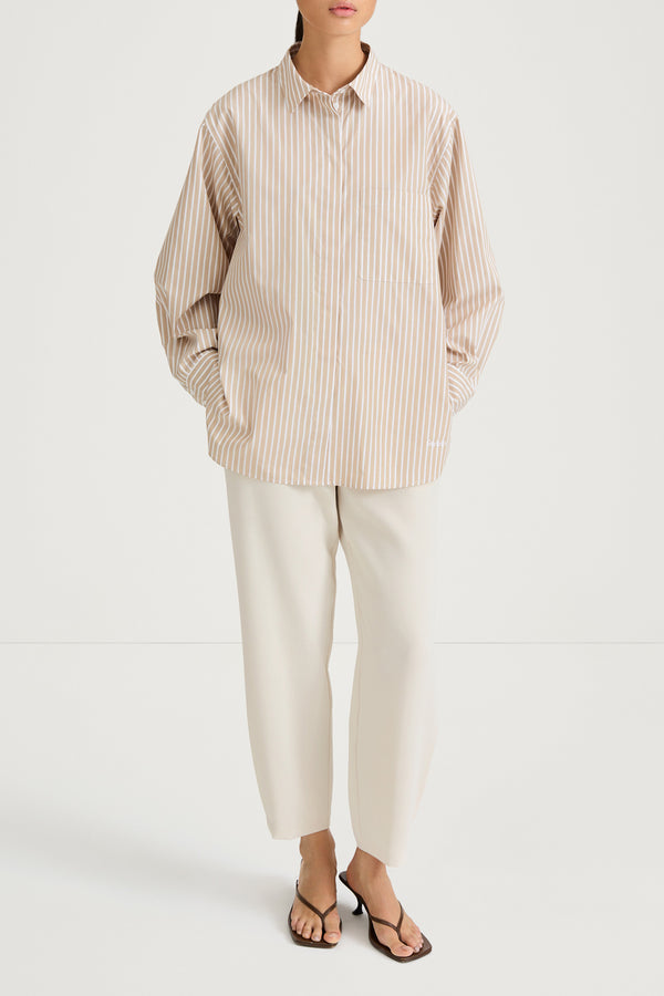 stylein JANSELL SHIRT - BEIGE STRIPE