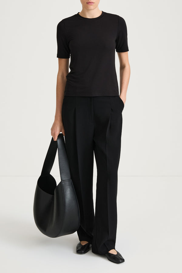 stylein JERSEY TOP - CHAMBERS BLACK